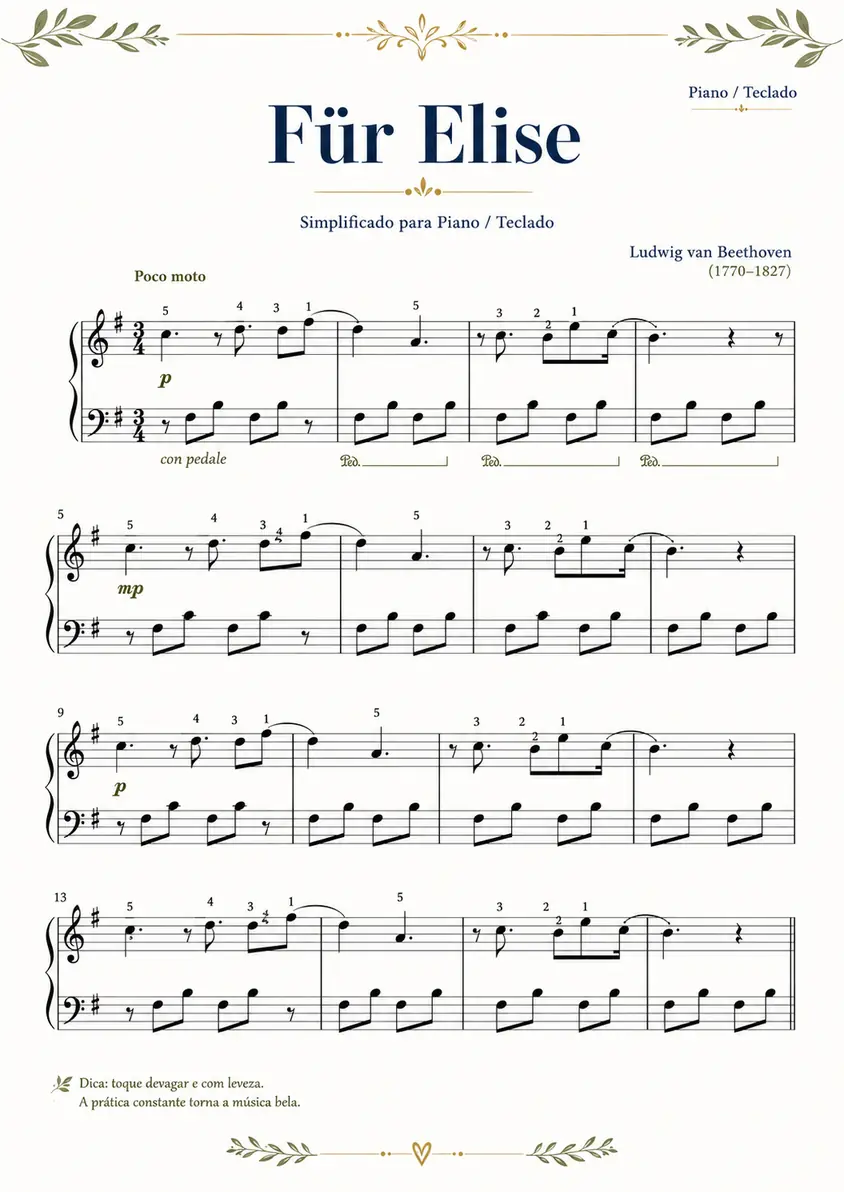 Prévia 1 da partitura