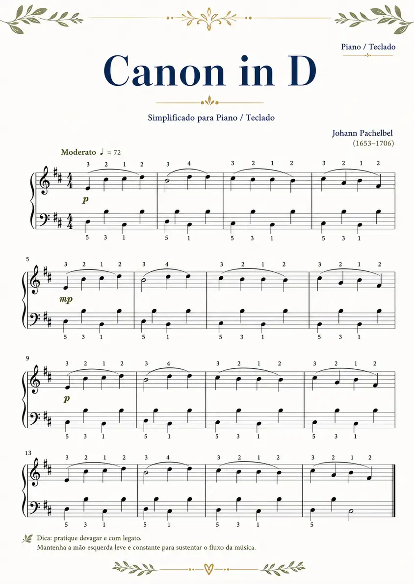 Prévia 2 da partitura