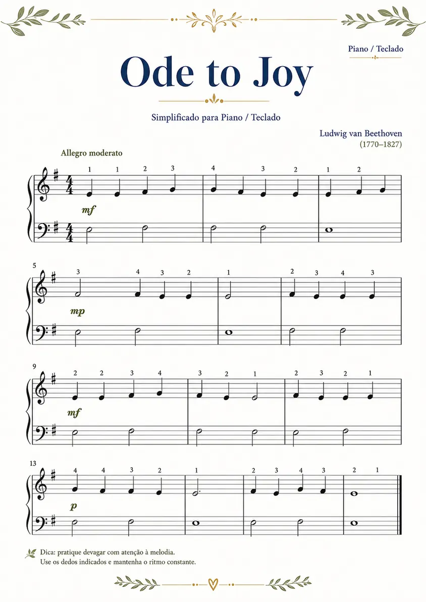 Prévia 3 da partitura